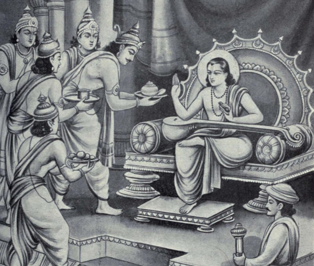 Narada suggestion to Pandavas - Arjuna exile