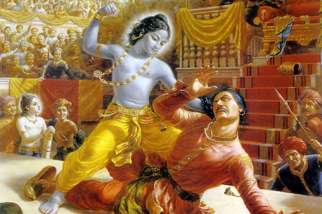 Lord Krishna killed Narakasura