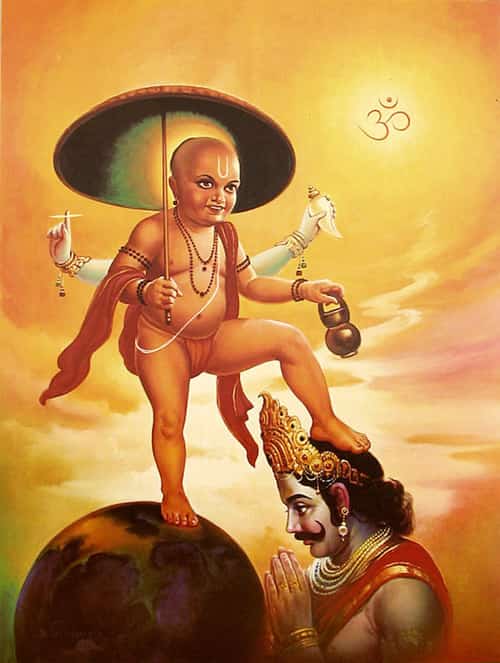 Lord Vishnu defeated Demon King Bali in his Vamana Avatar