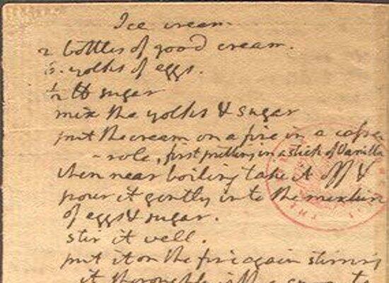 Thomas Jefferson, the third US president, had a handwritten recipe for vanilla ice cream that's now preserved in the Library of Congress.