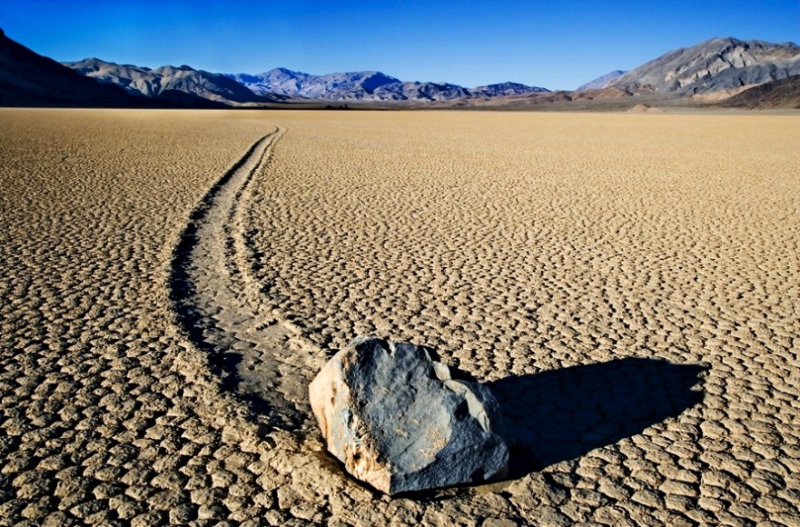 “Sailing stones” of Death Valley
