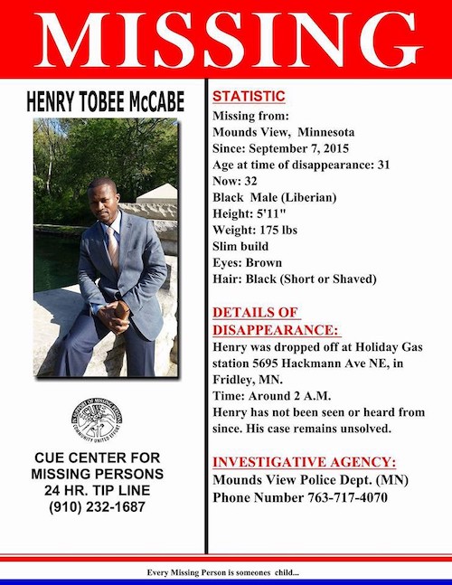 Missing Henry McCabe Poster
