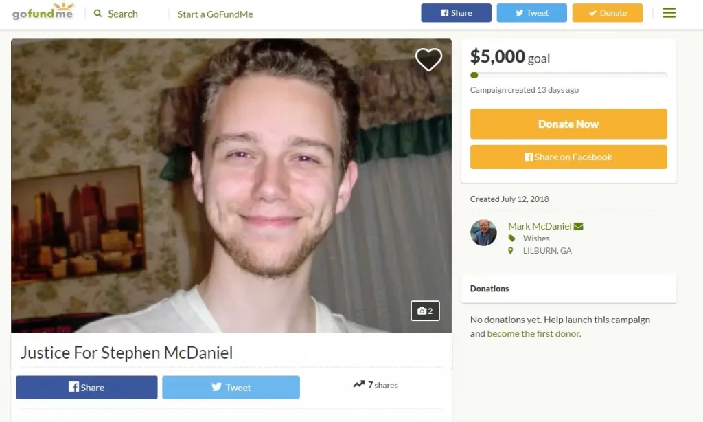 Mark McDaniel, started a GoFundMe campaign in 2018