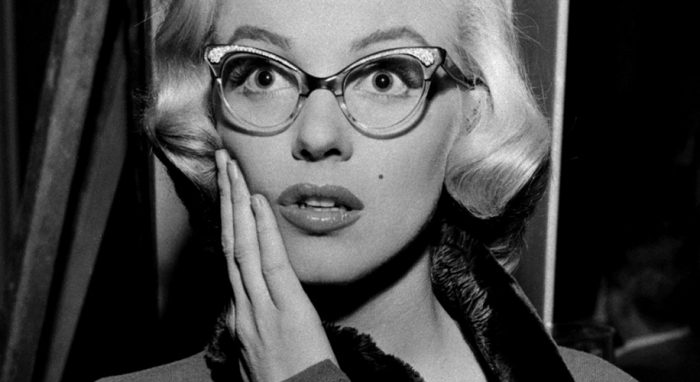 Marilyn Monroe wearing Harlequin aka Cat-Eye Glasses Frame
