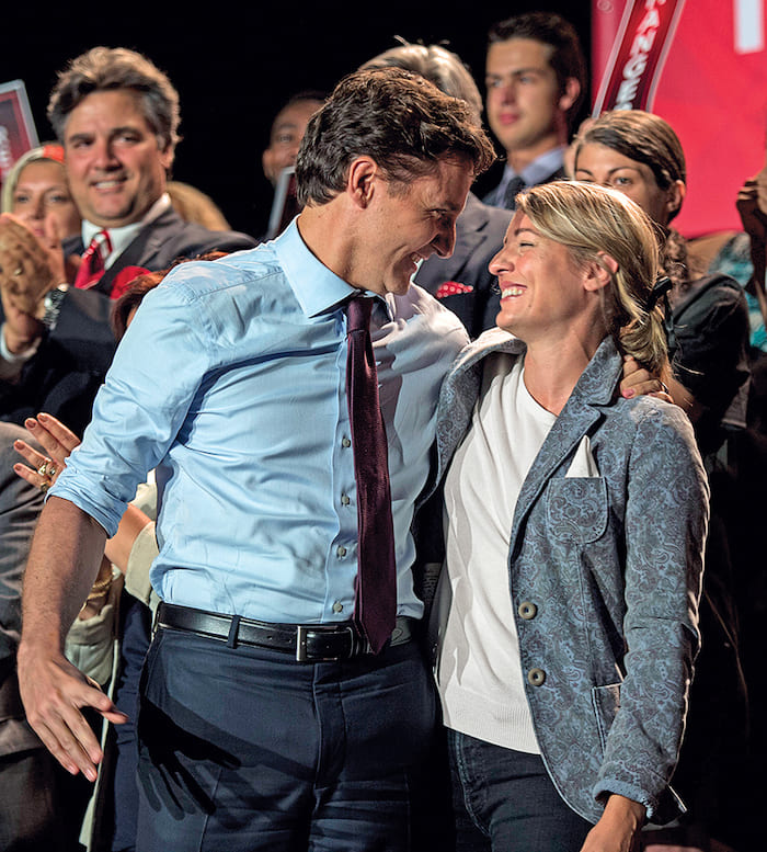 Justin Trudeau with Melanie Joly
