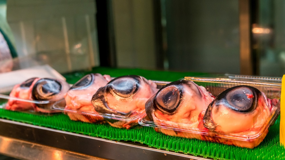 Tuna Eyeballs (Japan) - Bizarre Foods